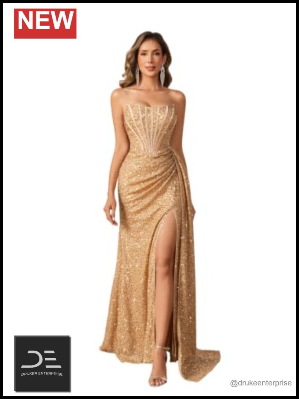 Sequin Off Shoulder Bodycon Evening Gown Floor Length Formal Dress